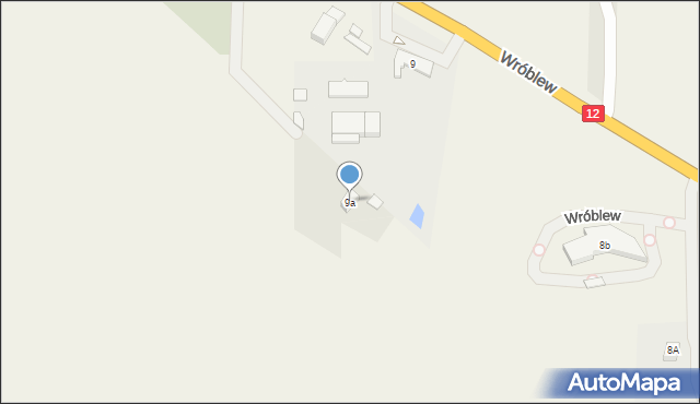Wróblew, Wróblew, 9a, mapa Wróblew