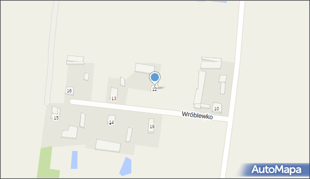 Wróblewko, Wróblewko, 12, mapa Wróblewko