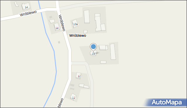 Wróblewo, Wróblewo, 13, mapa Wróblewo