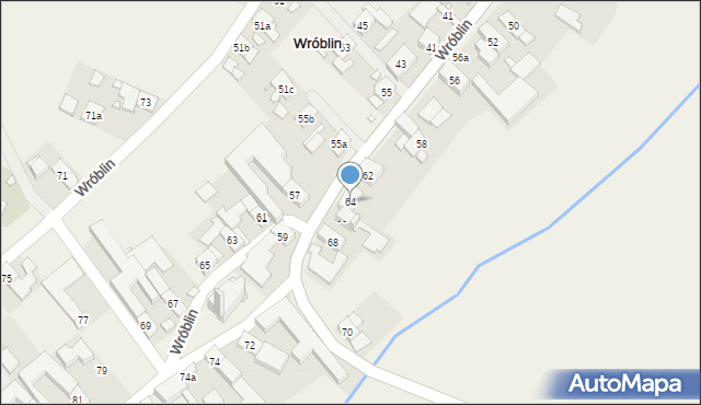 Wróblin, Wróblin, 64, mapa Wróblin