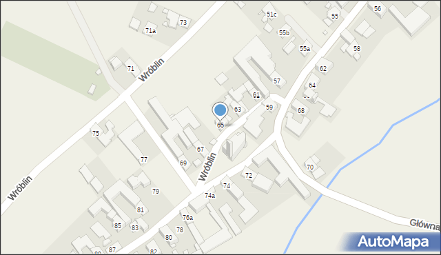 Wróblin, Wróblin, 65a, mapa Wróblin