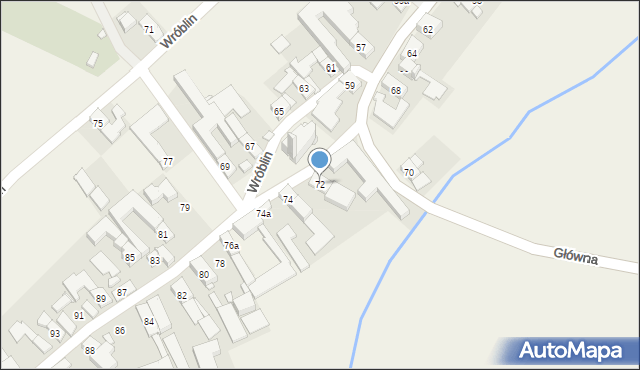 Wróblin, Wróblin, 72, mapa Wróblin