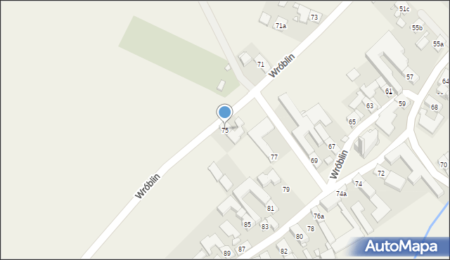 Wróblin, Wróblin, 75, mapa Wróblin