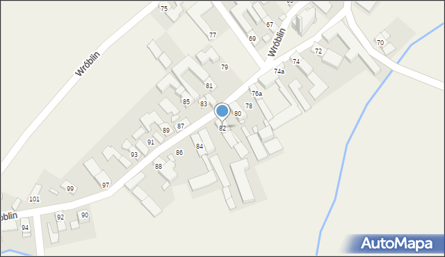 Wróblin, Wróblin, 82, mapa Wróblin