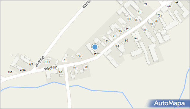 Wróblin, Wróblin, 97, mapa Wróblin
