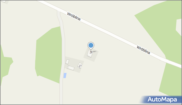 Wróblina, Wróblina, 26, mapa Wróblina