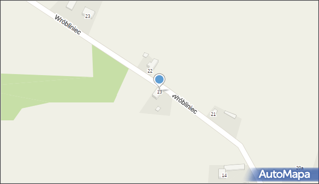 Wróbliniec, Wróbliniec, 13, mapa Wróbliniec