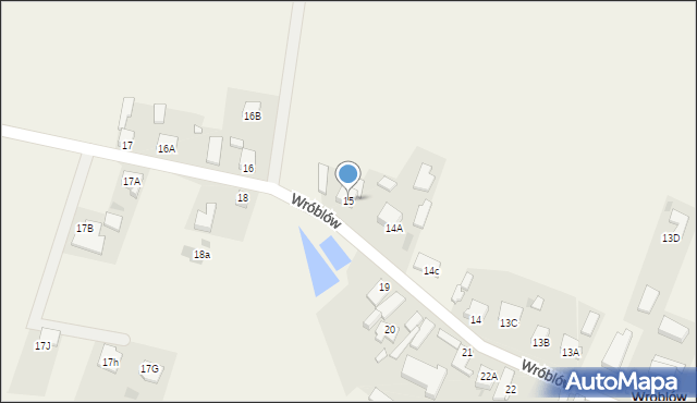 Wróblów, Wróblów, 15, mapa Wróblów
