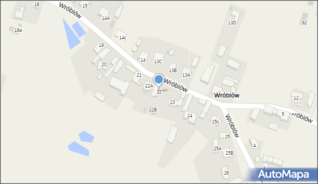 Wróblów, Wróblów, 22, mapa Wróblów