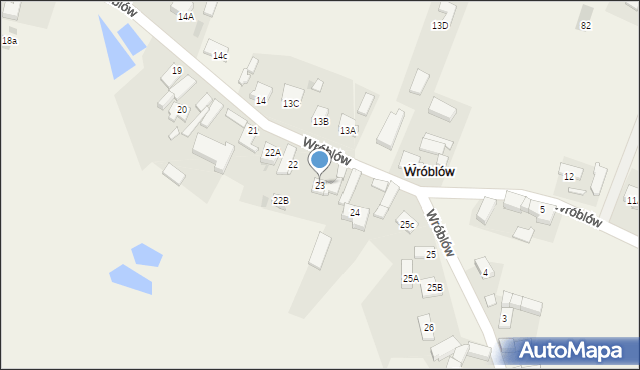 Wróblów, Wróblów, 23, mapa Wróblów