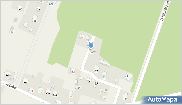 Wróblów, Wróblów, 40, mapa Wróblów