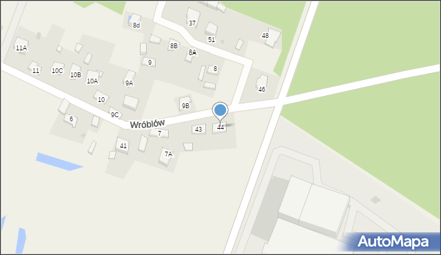 Wróblów, Wróblów, 44, mapa Wróblów