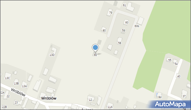 Wróblów, Wróblów, 82, mapa Wróblów