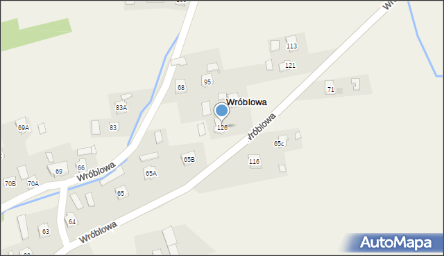 Wróblowa, Wróblowa, 126, mapa Wróblowa