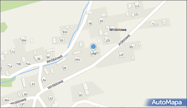Wróblowa, Wróblowa, 65B, mapa Wróblowa