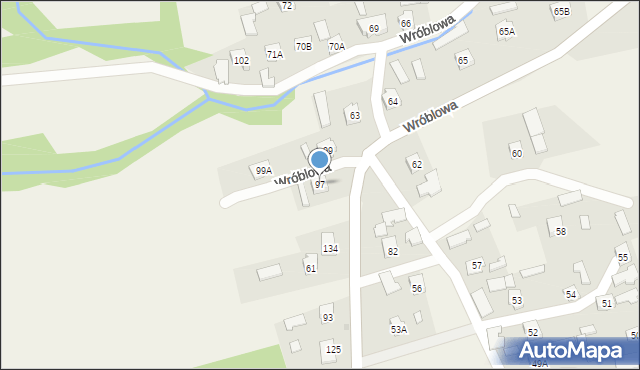 Wróblowa, Wróblowa, 97, mapa Wróblowa