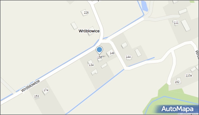 Wróblowice, Wróblowice, 136, mapa Wróblowice