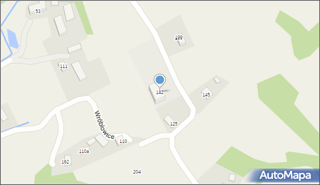 Wróblowice, Wróblowice, 142, mapa Wróblowice