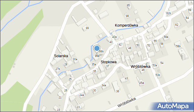 Wróblówka, Wróblówka, 99a, mapa Wróblówka