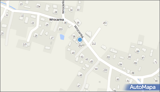 Wrocanka, Wrocanka, 201, mapa Wrocanka
