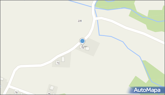 Wrocanka, Wrocanka, 74, mapa Wrocanka