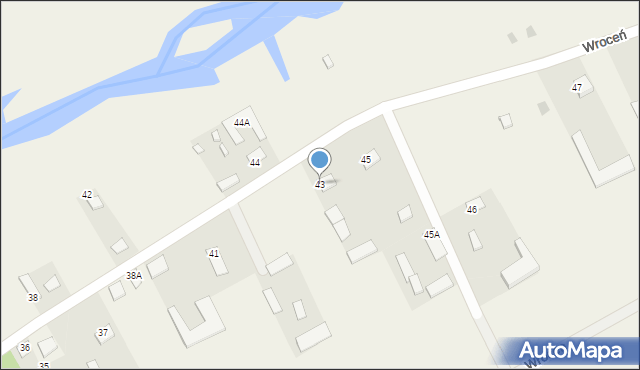 Wroceń, Wroceń, 43, mapa Wroceń