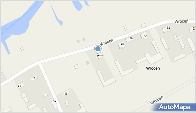 Wroceń, Wroceń, 47, mapa Wroceń