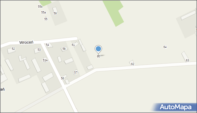Wroceń, Wroceń, 60, mapa Wroceń