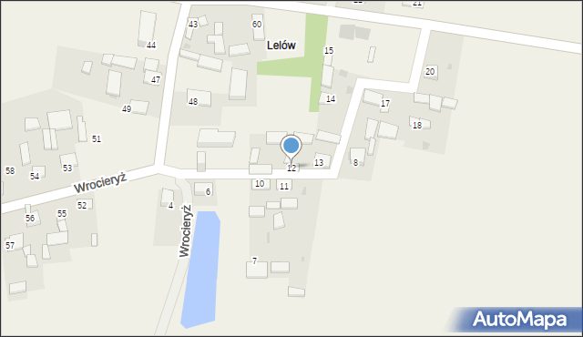 Wrocieryż, Wrocieryż, 12, mapa Wrocieryż