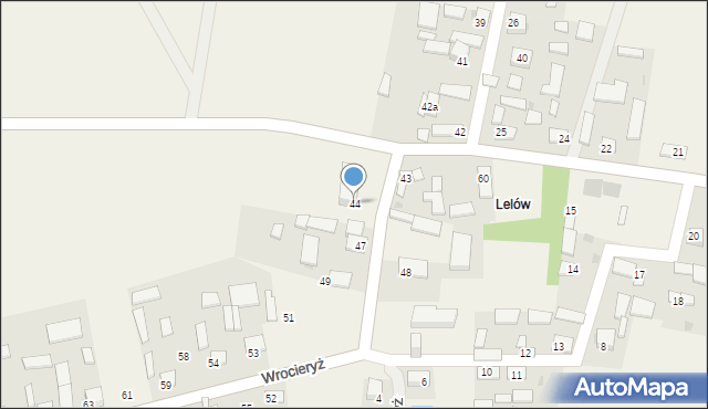 Wrocieryż, Wrocieryż, 44, mapa Wrocieryż