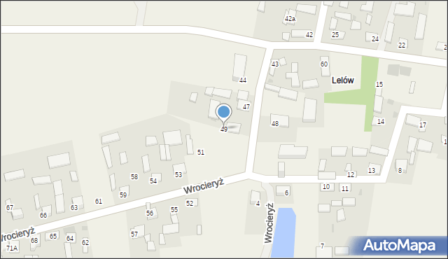 Wrocieryż, Wrocieryż, 49, mapa Wrocieryż