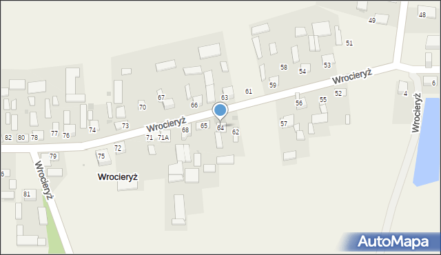 Wrocieryż, Wrocieryż, 64, mapa Wrocieryż
