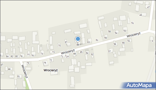 Wrocieryż, Wrocieryż, 66, mapa Wrocieryż