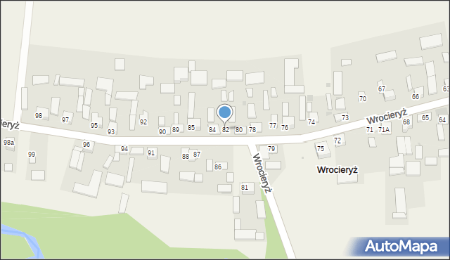 Wrocieryż, Wrocieryż, 82, mapa Wrocieryż