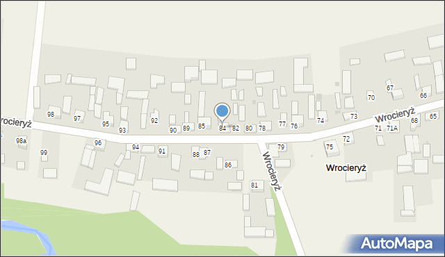 Wrocieryż, Wrocieryż, 84, mapa Wrocieryż