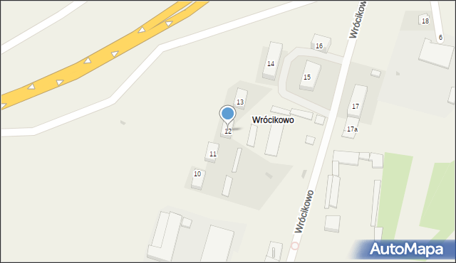 Wrócikowo, Wrócikowo, 12, mapa Wrócikowo