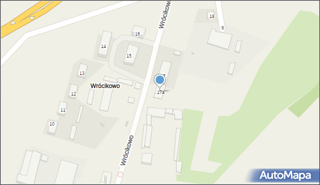 Wrócikowo, Wrócikowo, 17a, mapa Wrócikowo