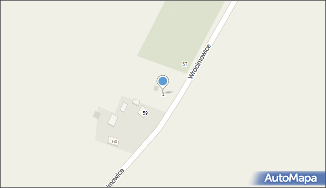 Wrocimowice, Wrocimowice, 1, mapa Wrocimowice