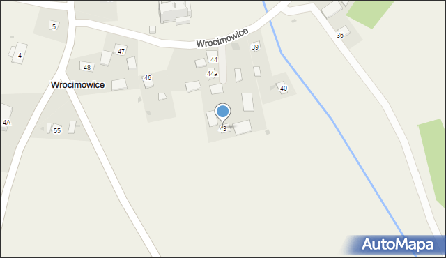 Wrocimowice, Wrocimowice, 43, mapa Wrocimowice