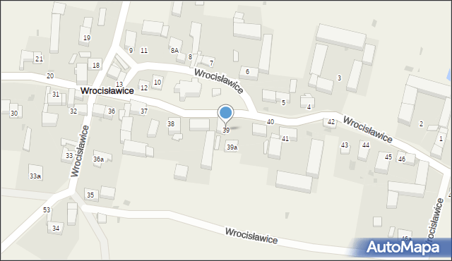 Wrocisławice, Wrocisławice, 39, mapa Wrocisławice