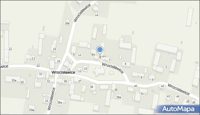 Wrocisławice, Wrocisławice, 8, mapa Wrocisławice