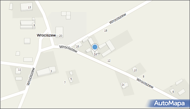 Wrociszew, Wrociszew, 14, mapa Wrociszew