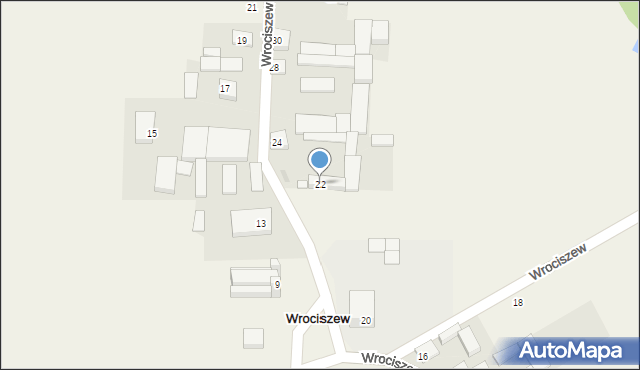 Wrociszew, Wrociszew, 22, mapa Wrociszew