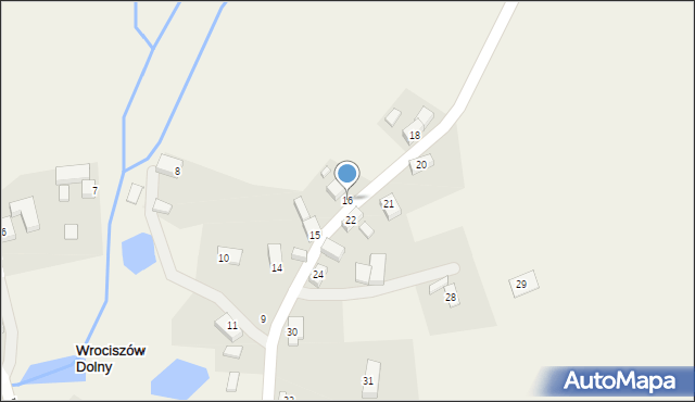 Wrociszów Dolny, Wrociszów Dolny, 16, mapa Wrociszów Dolny
