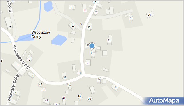 Wrociszów Dolny, Wrociszów Dolny, 33, mapa Wrociszów Dolny