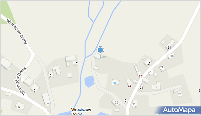 Wrociszów Dolny, Wrociszów Dolny, 8, mapa Wrociszów Dolny