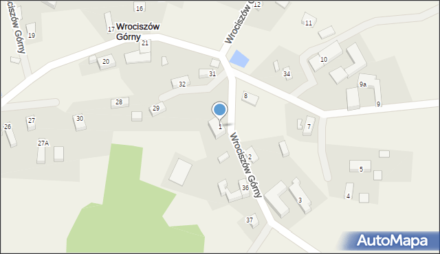 Wrociszów Górny, Wrociszów Górny, 1, mapa Wrociszów Górny