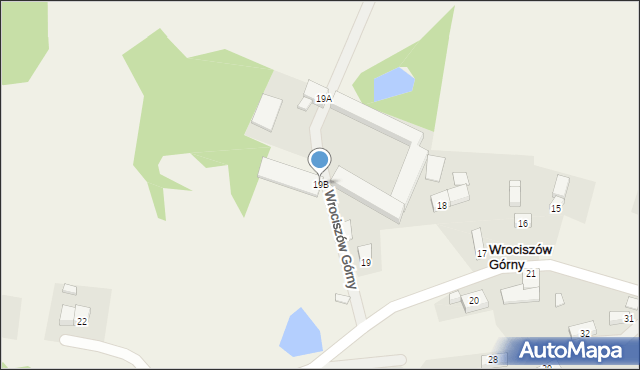 Wrociszów Górny, Wrociszów Górny, 19B, mapa Wrociszów Górny