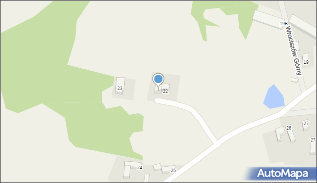 Wrociszów Górny, Wrociszów Górny, 22A, mapa Wrociszów Górny