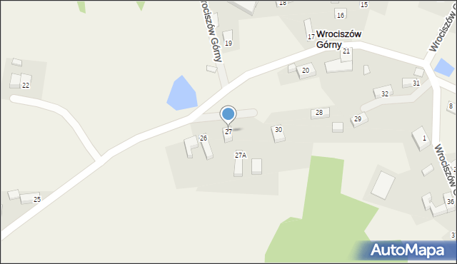 Wrociszów Górny, Wrociszów Górny, 27, mapa Wrociszów Górny